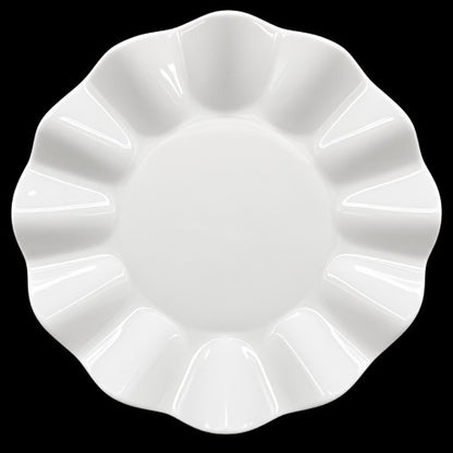 10" White Wavy Round Plate – Item #700-10-1