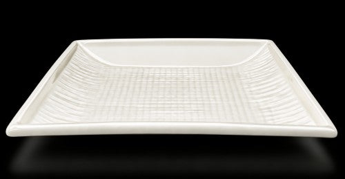 10" Off-White Wavy Plate – Cameo China | Item #700-101