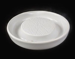 5.5" White Ginger Grater Dish - Item #L10280