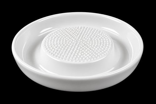 5.5" White Ginger Grater Dish - Item #L10280
