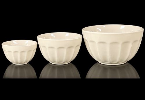 3-Piece Beige Mixing Bowl Set – Small, Medium &amp; Large - Item # L5378