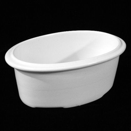 9 x 6.25" Beige Oval Bowl With Edge - Item #L9933