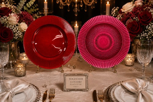 13" Empire Red Charger Plate - Item #62898 & Item# 68293 Cranberry